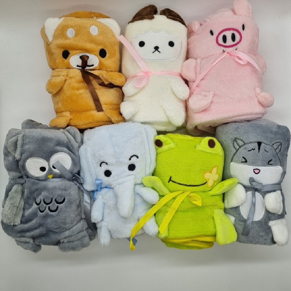 휴대용 동물 담요 귀여운 캐릭터 무릎담요 - 온채널